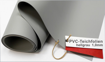 PVC Teichfolie 1mm hellgrau 