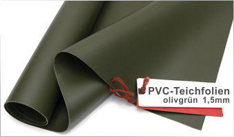 Teichfolie PVC 1mm oliv grün in  5m x  8m 