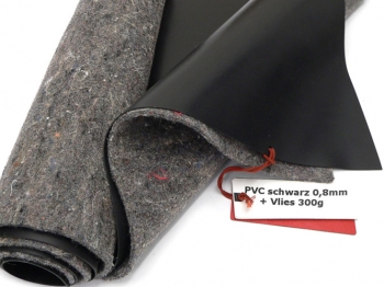 PVC Teichfolie 0,8mm schwarz Premium inkl. Teichvlies V300