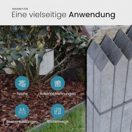 TeichVision - 10 Stck stabile Befestigungspfhle fr Rasenkante / Teichrandsystem  (L) 38 cm