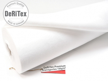 DeRiTex 150g/m Drainagevlies, Filtervlies 75 m (1,5 m x 50 m)