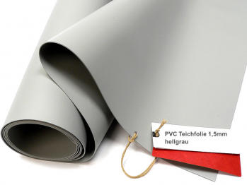 PVC Teichfolie 1,5 mm Sika Premium hellgrau 5222
