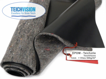 EPDM Teichfolie TeichVision 1.0 mm inkl. Teichvlies V500