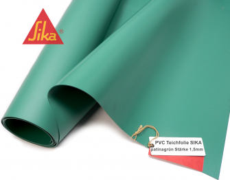 PVC Teichfolie 1,5mm Sika Premium patinagrn inkl. Teichvlies V500