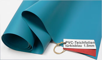 Sika Premium PVC Teichfolie 1,5mm trkisblau incl. Teichvlies V500 inkl. faltenfreie Verlegung vor Ort