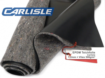 EPDM Teichfolie von CARLISLE 1.2mm inkl. Vlies V300
