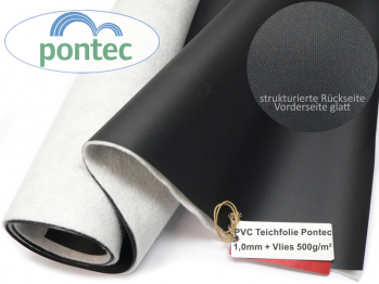 Pontec PVC Teichfolie 1,0mm inkl. Teichvlies V500 weiß