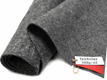 TeichVision Premium Teichvlies, Schutzvlies 1000 g/m, grau
