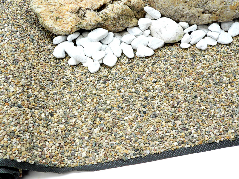 TeichVision-Steinfolie sand und granitgrau für Teichrand und Bachlauf GP 20€/m² 