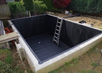 Sika Premium PVC Teichfolie 1,5mm trkisblau incl. Teichvlies V500 inkl. faltenfreie Verlegung vor Ort