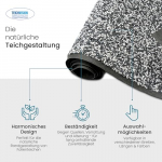 TeichVision Steinfolie fr Teichrand, Teichufer und Bachlauf - granit (anthrazit)