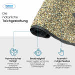 TeichVision Steinfolie fr Teichrand, Teichufer und Bachlauf - Sandfarben