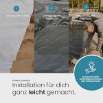 TeichVision Steinfolie fr Teichrand, Teichufer und Bachlauf - Sandfarben