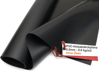 Holzabdeckplane PVC 0,5 mm schwarz