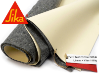 PVC Teichfolie 1mm Sika Premium beige-sandfarben 5220 inkl. Teichvlies V1000