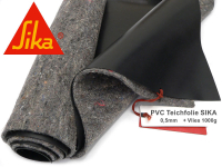 PVC Teichfolie 0,5mm schwarz SIKA Premium inkl. Teichvlies V1000