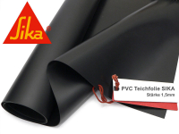 PVC Teichfolie 1,5mm schwarz Sika Premium Breite: 2 m Länge: 300 m - 1 Jumbo-Rolle = 600 m²