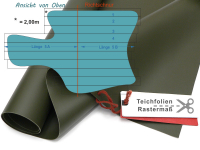 PVC Teichfolie 1mm Sika Premium olivgrn im Rasterma